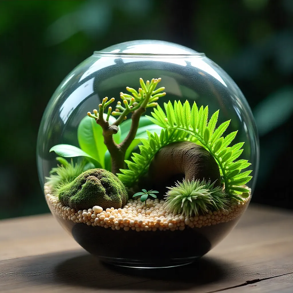 Terrarium met focus op planten en luchtkwaliteit