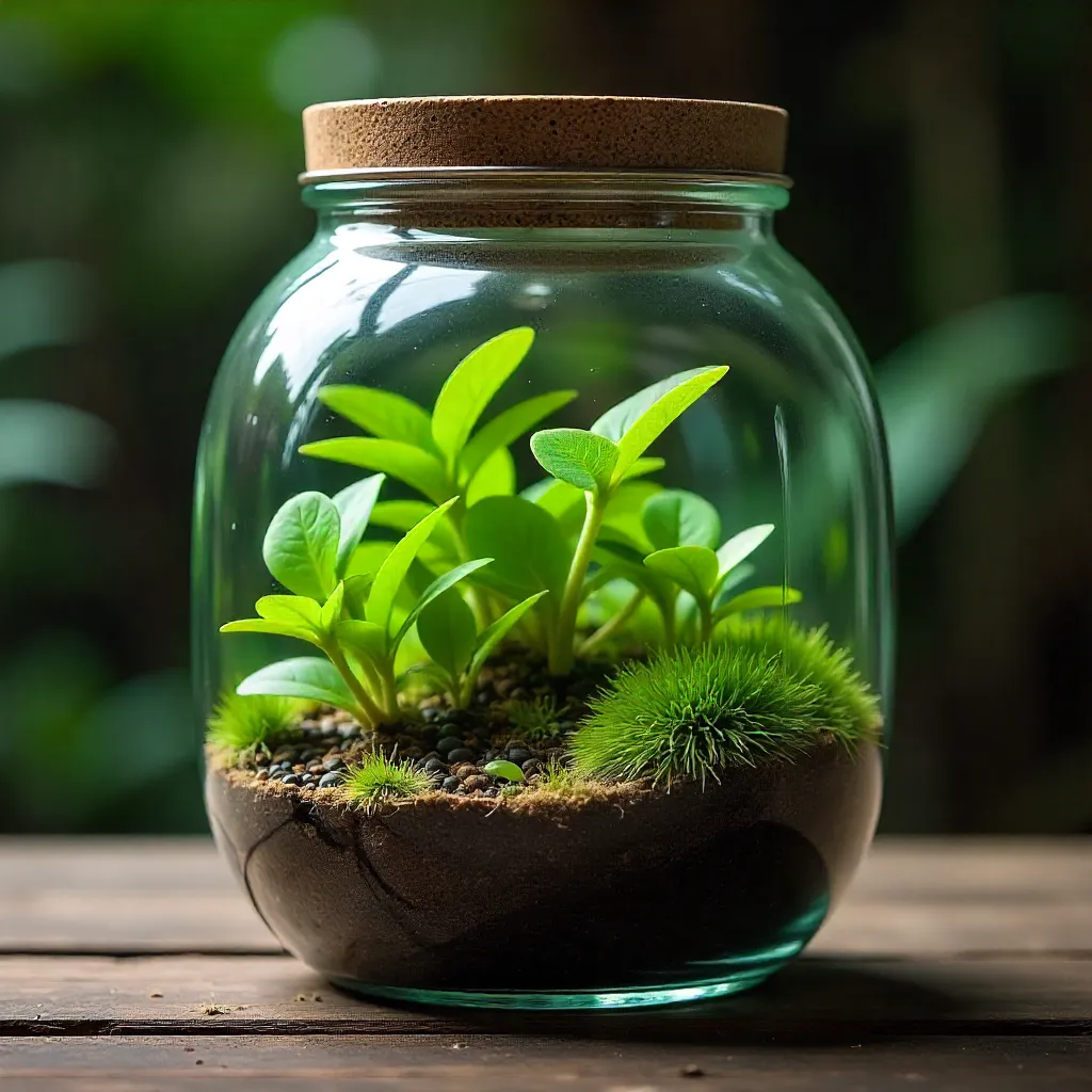 Compact terrarium ecosysteem module